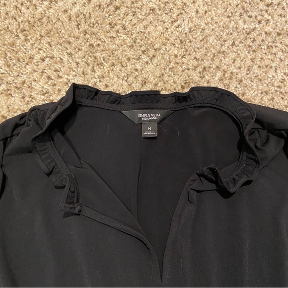 Simply Vera Wang Ruffle Neck Peplum Top - Picture 5 of 5